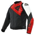 Produktbild: Dainese Sportiva Motorrad Lederjacke, schwarz/rot/weiß, 52