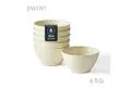 Produktbild: JIWOO Müslischale 6er Ø11,8cm, Frühstückschalen Eisschale Dessertschalen Obstschale, Keramik, (Schaleset, 6-tlg), Hochwertiges Schalen gelb Mikrowellenofen Spülmaschine Ø 11.8cm