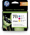 Produktbild: HP 711 Cyan/Magenta/Gelb DesignJet Druckerpatronen, 29 ml, 3er-Pack
