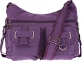 Produktbild: Damenhandtasche Schultertasche Tasche Umhängetasche Canvas Shopper Crossover Bag Lila