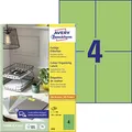 Produktbild: AVERY Zweckform 3458 Grüne Etiketten (400 Aufkleber, 105x148mm auf A4, permanent haftend, selbstklebende Farbetiketten, Papier matt, bedruckbare, farbige Klebeetiketten) 100 Blatt