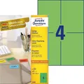 Produktbild: AVERY Zweckform 3458 Grüne Etiketten (400 Aufkleber, 105x148mm auf A4, permanent