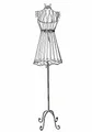 Produktbild: Schneiderbüste Shabby CHIC Home 146 cm Metallbüste Vintage Antikoptik Dekofigur Landhausstil Patiniert Weiß Shabby Chic Schaufensterpuppe Deko Ankleidepuppe Accessoirehalter Nostalgie Möbelstück