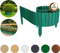 Produktbild: Floranica Rollborder Flexibler Holzzaun Rolborder 200 x 10 cm Grün Beeteinfassung Rasenkante Gartenzaun Holz Dekozaun Mini Zaun