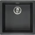 Produktbild: Einbauspüle 460x460 Amsterdam 40 - Küchenspüle Mit Praktischem Integral-siebkorbüberlaufventil, Granit Anthrazit - Reginox