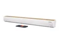 Produktbild: Thomson SB401BT Soundbar – 200W Gesamt-Musikleistung – Bluetooth 5.0 – Optischer, USB- & AUX-Eingang – EQ-Voreinstellungen – Fernbedienung – LED-Quellenanzeige – Wandmontierbar – Weißes & Holz-Design