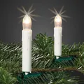 Produktbild: Lichterkette Kerzen innen, 20 Lichter, Lichtlänge 760cm, Schaft weiß, Stecker