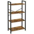 Produktbild: Boxxx Bücherwand, Braun, Schwarz, Metall, Holzwerkstoff, Vintage, 4 Fächer, 66x120x30 cm, Typenauswahl, Beimöbel erhältlich, stehend, Wohnzimmer, Regale, Bücherregale