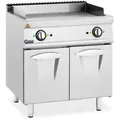 Produktbild: Royal Catering Doppel-Elektro-Grillplatte - 10,8 kW - geriffelt - Unterschrank - - Silber