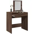Produktbild: vidaXL Schminktisch mit Spiegel Braun Eichen-Optik 73x46,5x120 cm