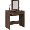 Produktbild: Vidaxl - Schminktisch mit Spiegel Braun Eichen-Optik 73x46,5x120 cm