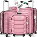 Produktbild: KESSER® 3tlg. Hartschalenkofferset Hartschalenkoffer Reisekoffer Set Reisekofferset Trolley Koffer 4 Rollen ABS-Hartschale Teleskopgriff Inkl. Kofferwaage + Gepäckanhänger Rollkoffer Schloss, M-L-XL