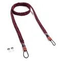 Produktbild: C-Rope Kameragurt THE TRAVELER handgeflochten aus Paracord, Schultergurt mit Schnellverschluss, 140cm, Schwarz-Rot