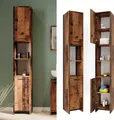 Produktbild: Badschrank Vicco Kiko Eiche rustikal 30 x 190 cm, Model 40081