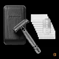 Produktbild: Störtebekker Rasierhobel Rasierer Nassrasier 10 Klingen Etui mit Spiegel schw752