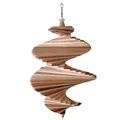 Produktbild: Dokkodo Windspiel aus Holz – Handgefertigt & wetterfest – Gartendeko Windspinner 35 x 22,5 cm – Natürlich & robust – Modell Medium