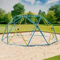 Produktbild: VESKA Klettergerüst DomeClimber Kinder Metall Kletterkuppel Geodome (10FT - 305cm, blau/gelb)