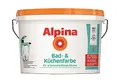 Produktbild: Alpina Bad- und Küchenfarbe in weiß matt – Anti-Schimmel Wandfarbe für Feuchträume – ergiebig, gut deckend & reinigungsfähig – 1 Liter