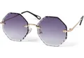 Produktbild: styleBREAKER Sonnenbrille Rahmenlose Runde Sonnenbrille mit Diamant Schliff (1-St)