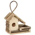 Produktbild: Relaxdays Dekoratives Vogelhaus zum Aufhängen Braun,Hellbraun