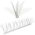 Produktbild: 1 Meter (2 x 0,5m) Taubenspikes 5-reihig auf Polycarbonat - hochwertige Lösung für Vogelabwehr Taubenabwehr Spikes