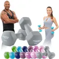 Produktbild: Miweba Sports Neopren Hantelset NKH100 | 𝐏𝐫𝐨𝐟𝐢 Hantel - Hexagon Hanteln Set - Kurzhanteln - Kurzhantel Set - Gymnastikhanteln - Hantel Set - Dumbbell - 0,5-10 Kg (2X 6.0 kg, Grau)