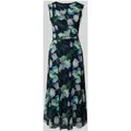 Produktbild: Swing Cocktailkleid mit floralem Muster in Dunkelblau, Größe 48