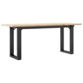 Produktbild: Couchtisch O-Gestell 110x40x45 Cm Massivholz Kiefer & Gusseisen