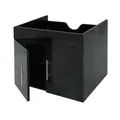 Produktbild: Waschbeckenunterschrank MCW-D16, Waschtischunterschrank Waschtisch Unterschrank Badmöbel, MVG hochglanz 60cm ~ schwarz