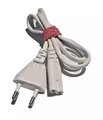 Produktbild: Netzkabel Euro 8 Stecker Stromkabel 2pol Netzanschluss-Kabel Doppelnut 1 m weiß