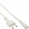 Produktbild: InLine® Netzkabel Netzstecker zu Euro 8 C7 Stecker weiß 0,5m