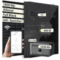 Produktbild: VALE Balkonkraftwerk 1800 Wp mit Speicher Bifazial | Growatt Noah 2.048Wh & Neo 800M-X | 4x 450Wp Full-Black, 5m AC, WiFi