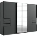 Produktbild: Schwebetürenschrank - graphit - mit Spiegel - 270 cm
