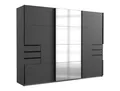 Produktbild: P & B Schiebetürenschrank Wimex Saigon, Anthrazit, Klar, Glas, 6 Fächer, 6 Schublade(n) Schubladen, 270x210x64 cm, BQ - Bündnis für Qualität, Made in Germany, DIN EN ISO 9001, Schrankfront mit Spiegel, Schlafzimmer, Kleiderschränke, Schwebetürenschränke