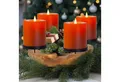 Produktbild: HOMECALL Dekoschale Adventskranz mit 4 Kerzenhaltern, Weihnachtsdeko (ca. Ø 20 cm, Natürlichen und Eleganz), aus nachhaltigem Teakholz