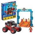 Produktbild: Mattel HKF87-HotWheels-Mega-MonsterTrucks-Smash&Crash-BoneShakerBauset,151Teile