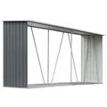 Produktbild: Brennholzlager Aus Verzinktem Stahl 330x84x152 Cm Grau Vidaxl