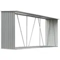 Produktbild: vidaXL Brenholzunterstand, Grau, Metall, 84x152x330 cm, Aufbewahrung & Schutzhüllen, Geräteschuppen