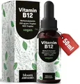 Produktbild: Vitamin B12 Tropfen 50ml - 1800 Tropfen - 250µg Methylcobalamin - Vegan