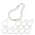 Produktbild: 10x Vorhanghaken Birne | Gardinenhaken & Duschvorhanghaken Ø2 mm | Verzinkter Stahl, Klemmhaken mit sicherem Halt | Ø 39 mm Innenmaß, 69 mm Höhe | Rostgeschützt & wiederverwendbar