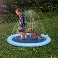 Produktbild: Splash Pool Ø100cm - Sprinkler Wasser-Spielmatte mit Anti-Rutsch Beschichtung - Sprinklerpool für Kinder, Hunde - Planschbecken