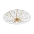 Produktbild: EGLO LED Deckenlampe Nieves 1, Ø 51 cm, Sternenhimmel Deckenleuchte mit Kristall-Effekt, Flurlampe aus Metall und Kunststoff in weiß und Gold, Lampe Decke für Schlafzimmer und Flur, warmweiß