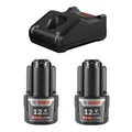Produktbild: Bosch Akku Starter Basis Set 2 x Akku GBA 12 V 2,0 Ah + Ladegerät GAL 12 V-40