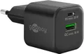 Produktbild: GOOBAY USB Ladegerät Nano USB A/C max.18/20W für schnelleres und effizienteres Laden, schwarz