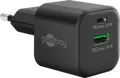 Produktbild: GOOBAY 65864 - USB-Ladegerät, 20 W, 1x USB-C, 1x USB-A, schwarz