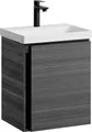 Produktbild: Planetmöbel Waschtisch Anthrazit mit Unterschrank 50 cm inkl. Waschtischarmatur Schwarz
