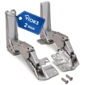 Produktbild: VIOKS Kühlschrank Scharnier 2er Set - Ersatz für Bosch Flachscharnier 00481147 & Scharniere für Kühlschranktüren passend für Kühlschränke von Bosch Siemens Miele AEG Neff 00481145 00499570 00499569