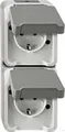 Produktbild: Merten MEG2329-8029 SCHUKO-Doppel-Steckdose senkr. AQUASTAR