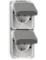 Produktbild: MERTEN SCHUKO-Doppel-Steckd. MEG2329-8029 lichtgrau AQUASTAR MEG2329-8029 MEG2329-8029 (MEG2329-8029)