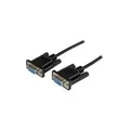 Produktbild: StarTech.com DB9 RS232 Serial Null Modem Cable - Nullmodemkabel - DB-9 (W) - DB-9 (W) - 1,0m - geformt, Flügelschrauben - Schwarz (SCNM9FF1MBK)